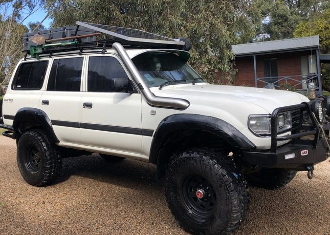 Drivers Side Stainless Steel Snorkel for the Toyota 80 Series LandCruiser