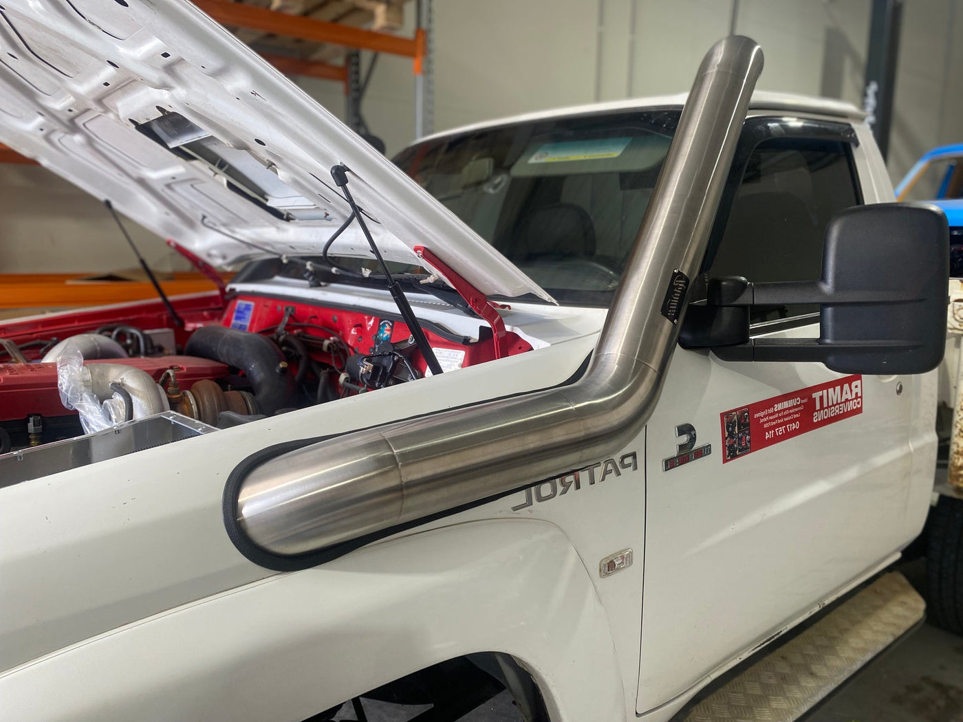5 Inch Passenger Side Snorkel for the Nissan GU Patrol: Built for Conversion Builds