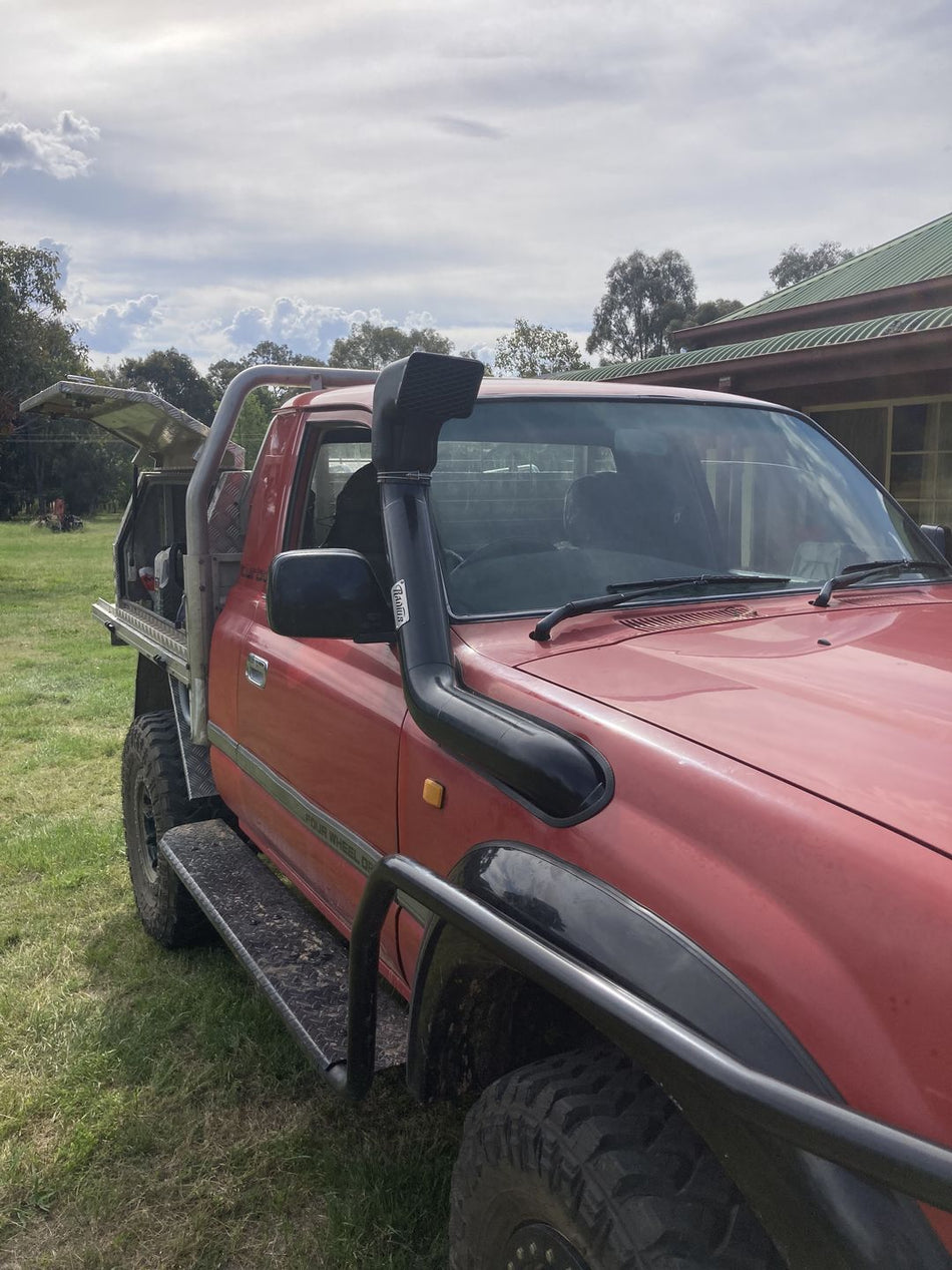 Drivers Side 4" Forward Facing Stainless Snorkel to suit Toyota 80 Series Landcruiser Short Entry